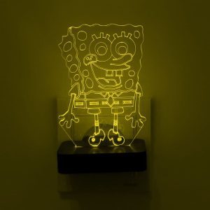 چراغ خواب اتاق کودک طرح کارتونی باب اسفنجی مدل دیواری