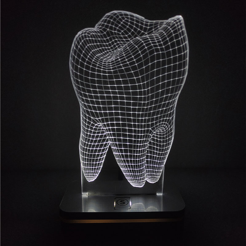 چراغ خواب طرح دندان مدل هفت رنگ