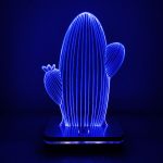 چراغ خواب طرح کاکتوس مدل هفت رنگ سان لیزر