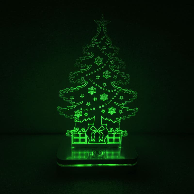 چراغ خواب طرح درخت کریسمس مدل هفت رنگ سان لیزر