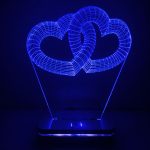 چراغ خواب طرح حلقه قلب مدل هفت رنگ سان لیزر