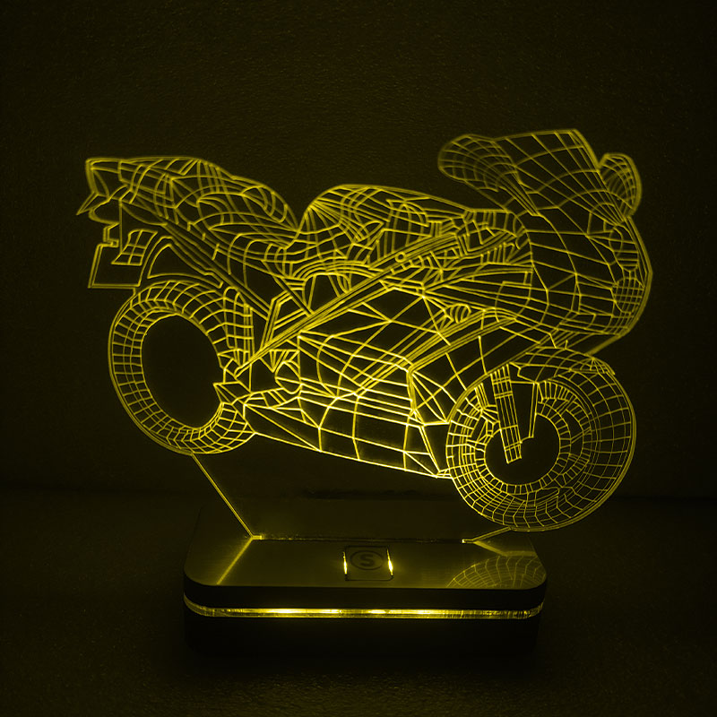 چراغ خواب سان لیزر طرح موتور سیکلت مدل هفت رنگ