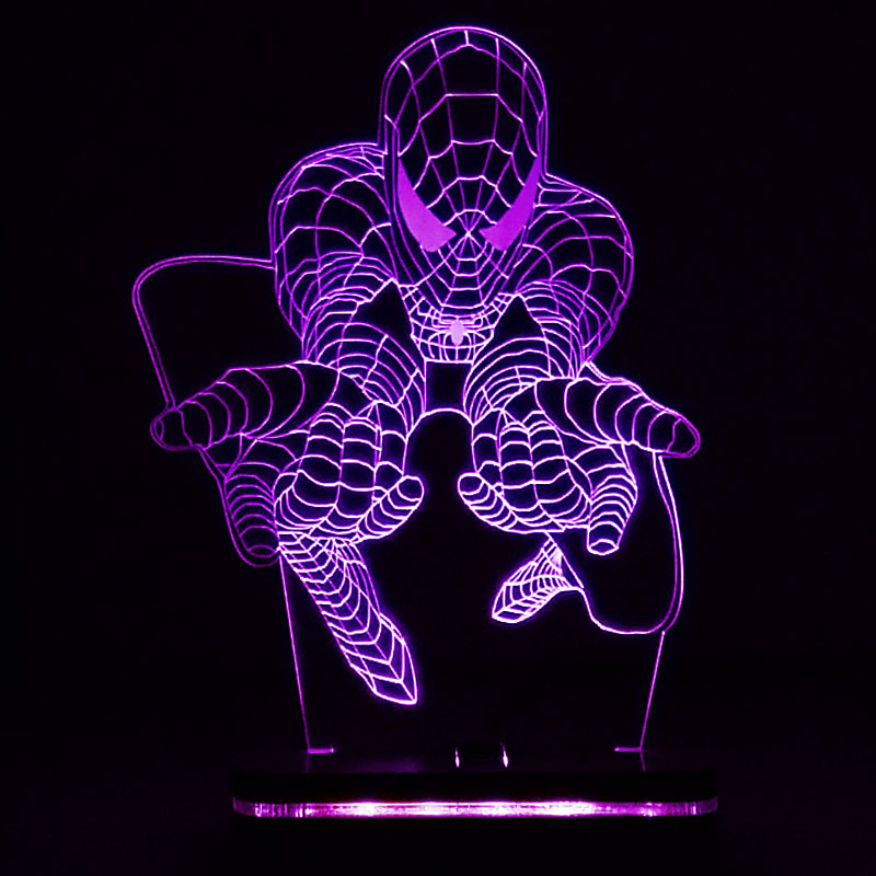 چراغ خواب طرح مرد عنکبوتی (اسپایدرمن) مدل هفت رنگ کد 1111 سان لیزر