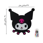 چراغ خواب دیواری 16 رنگ ریموت‌دار کرومی